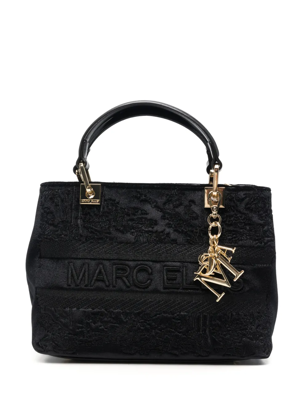 Marc Ellis Wendi logo-embossed charm-detail shoulder bag - Nero