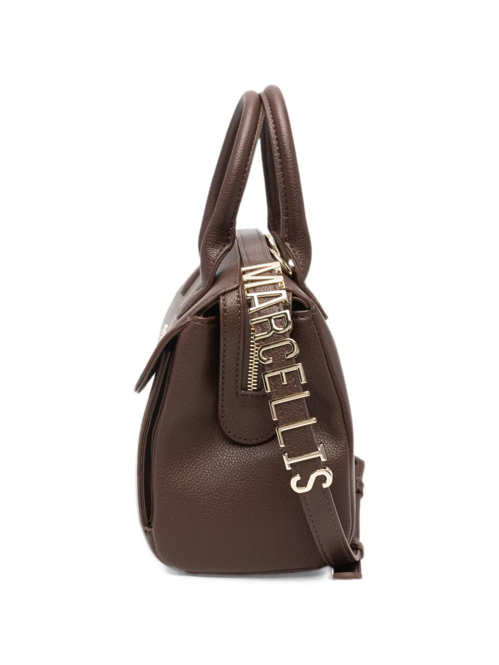 Marc Ellis Alysa logo-plaque pebbled-effect tote bag Bruin