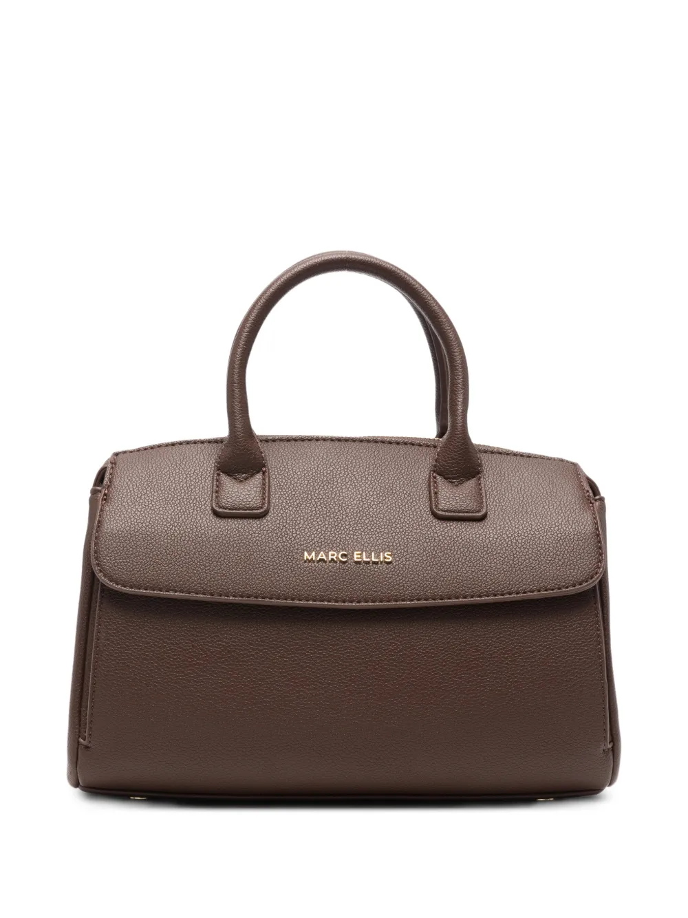Marc Ellis Alysa logo-plaque pebbled-effect tote bag Bruin