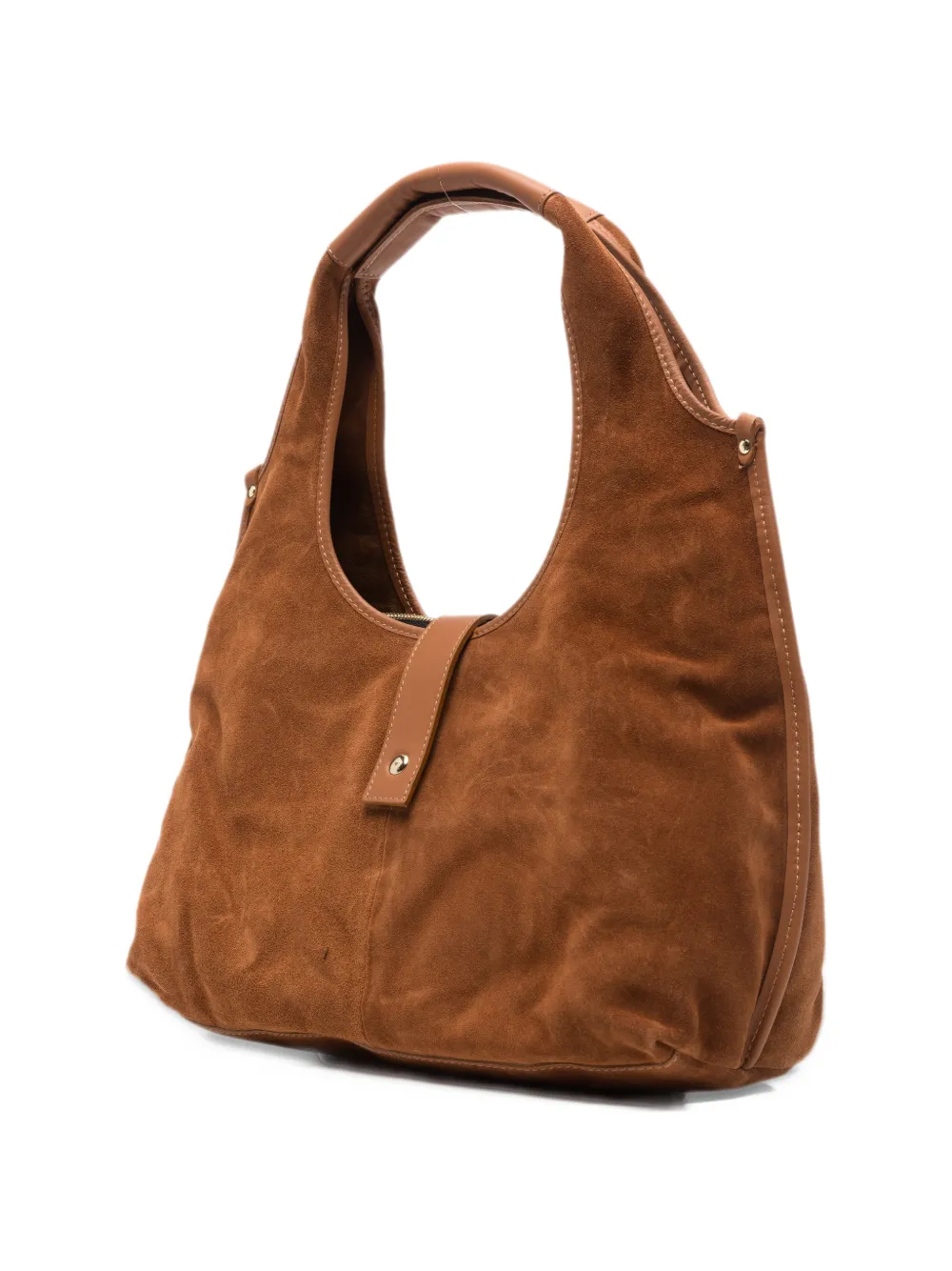 Marc Ellis Maia M suede-finish shoulder bag Bruin