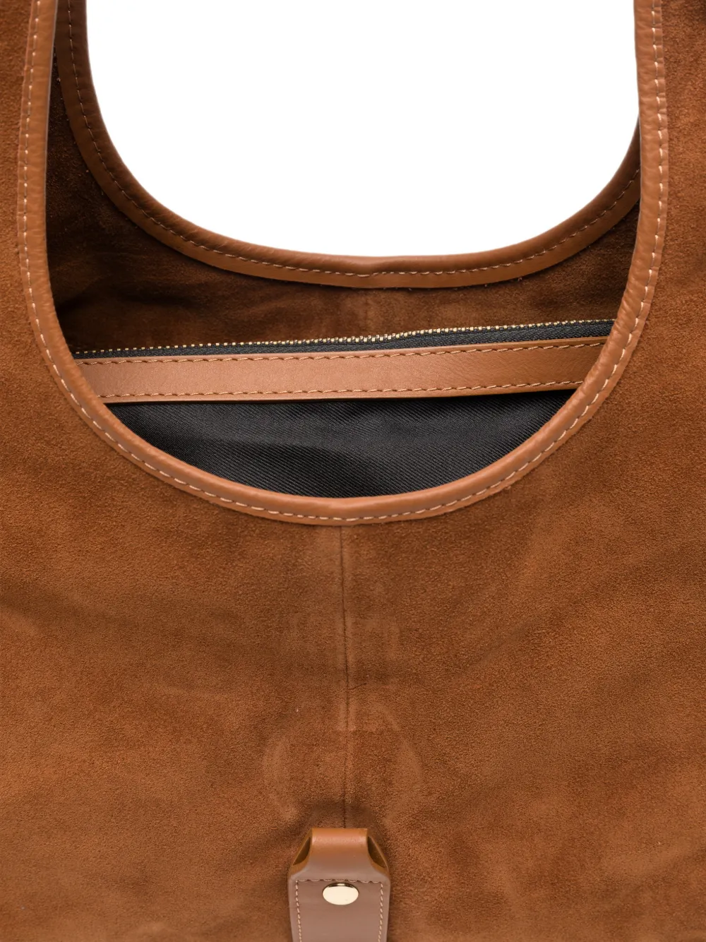 Marc Ellis Maia M suede-finish shoulder bag Bruin