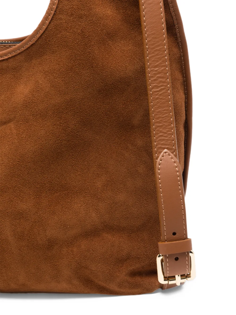 Marc Ellis Maia M suede-finish shoulder bag Bruin