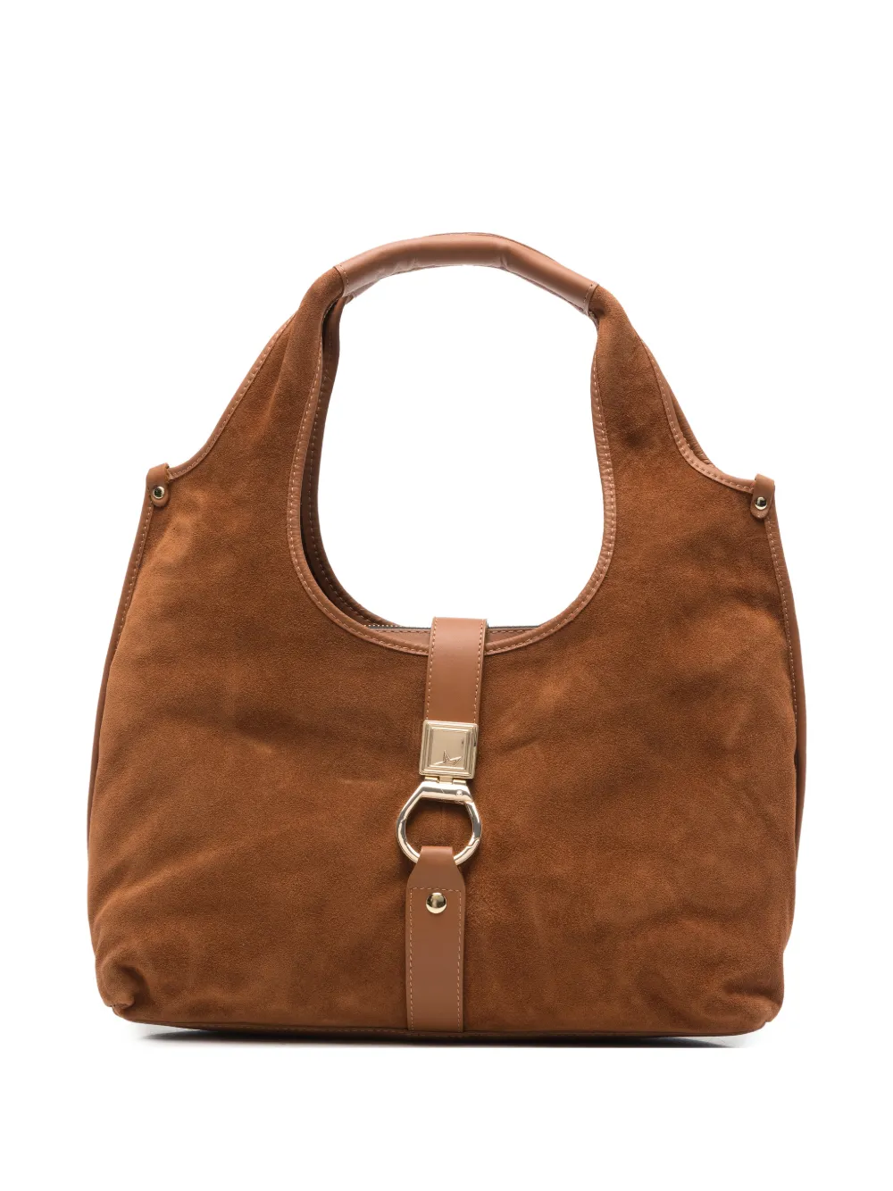 Marc Ellis Maia M suede-finish shoulder bag Bruin