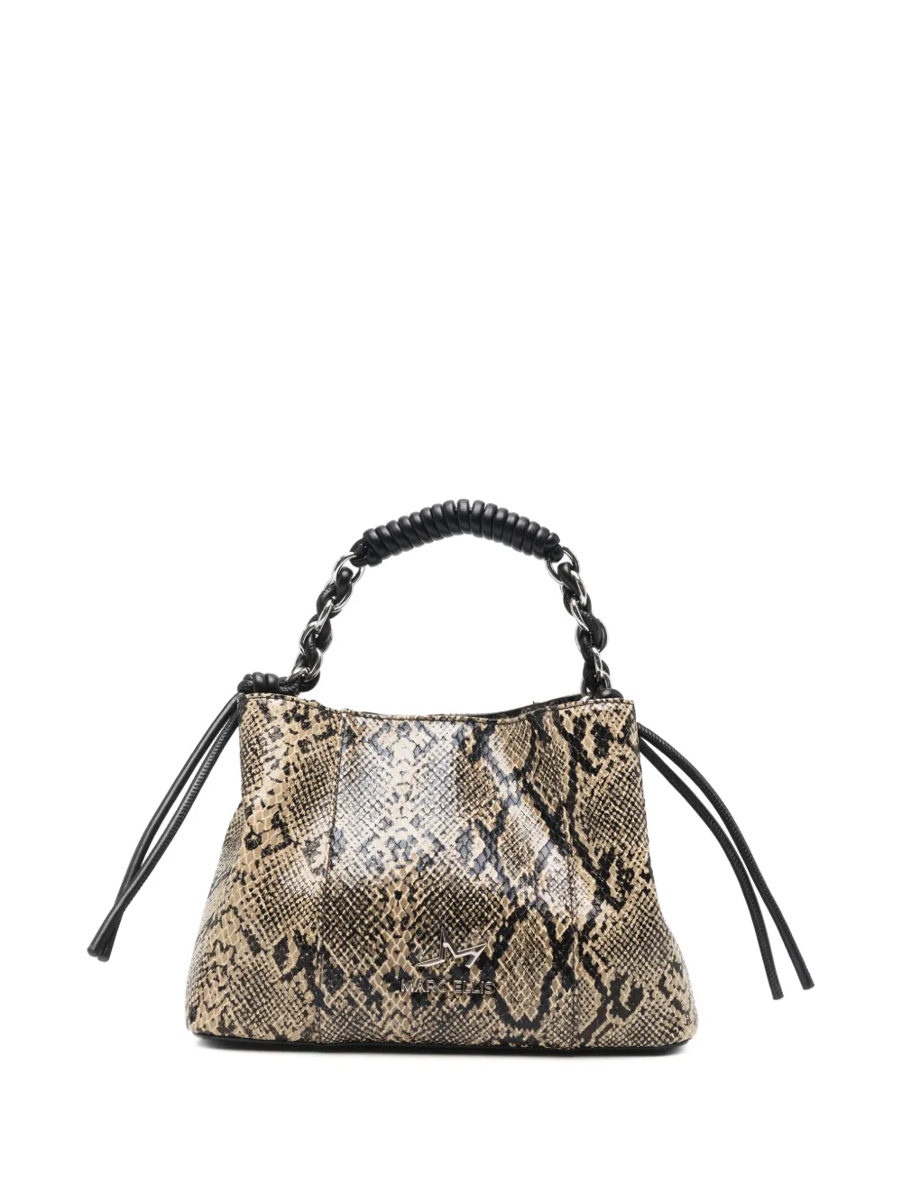 Marc Ellis Myranda snake-effect braided-handle tote bag - Toni neutri