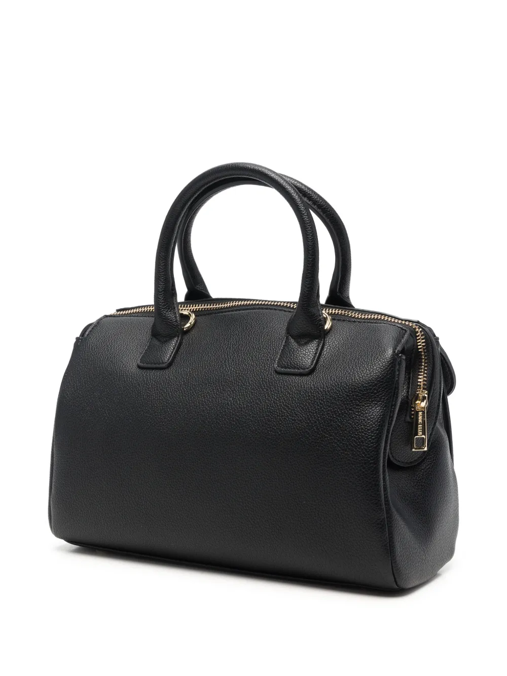 Marc Ellis Alysa logo-plaque pebbled tote bag Zwart