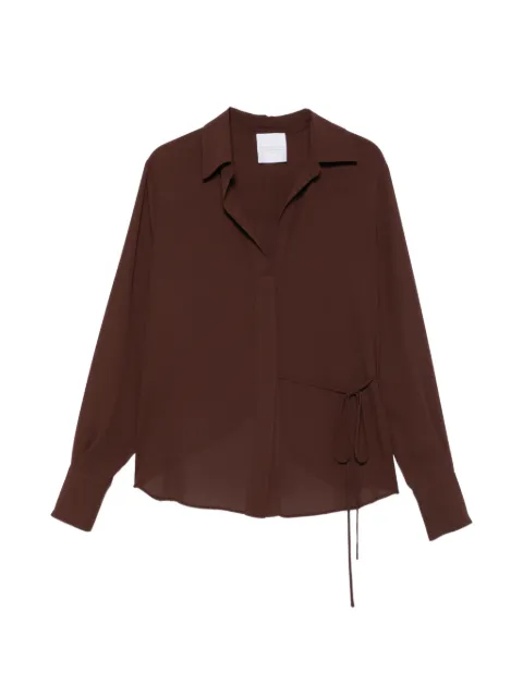 Cenere GB tie-fastening long-sleeve shirt
