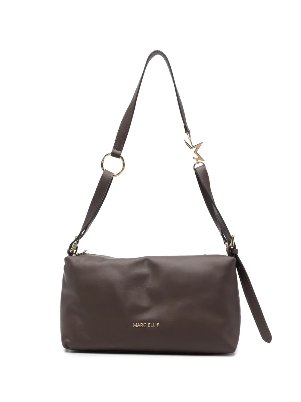 Marc Ellis Estrella logo-plaque shoulder bag - Marrone