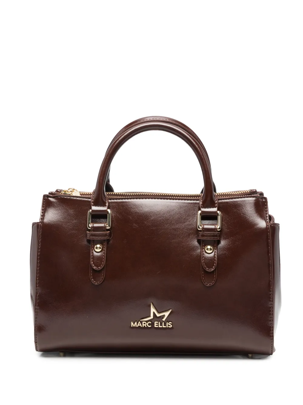 Marc Ellis Cathy logo-plaque shoulder bag Bruin
