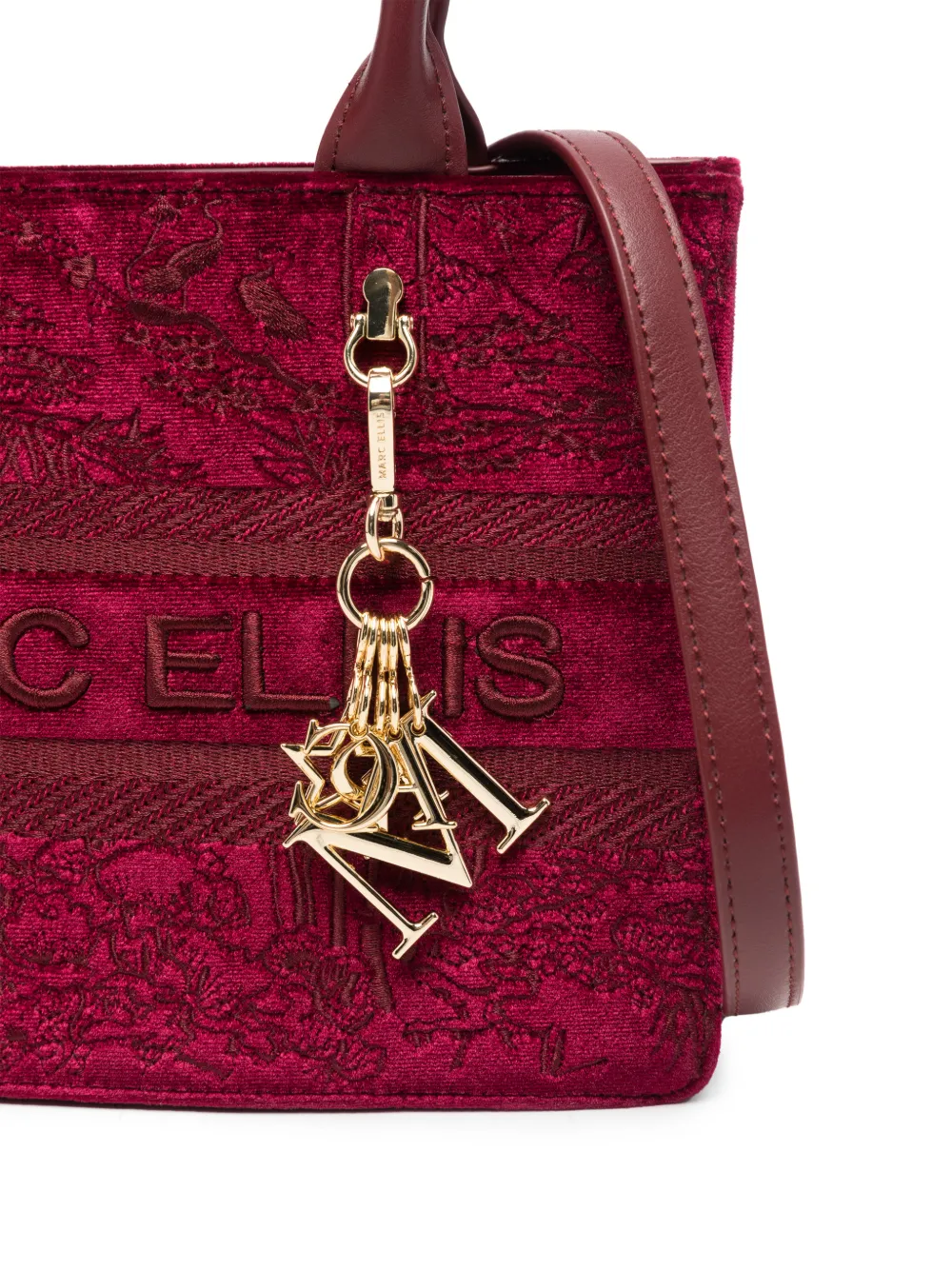 Marc Ellis Sophy logo-embroidered shoulder bag Rood