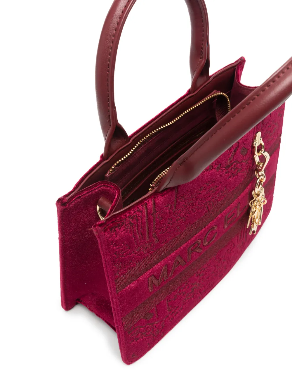 Marc Ellis Sophy logo-embroidered shoulder bag Rood