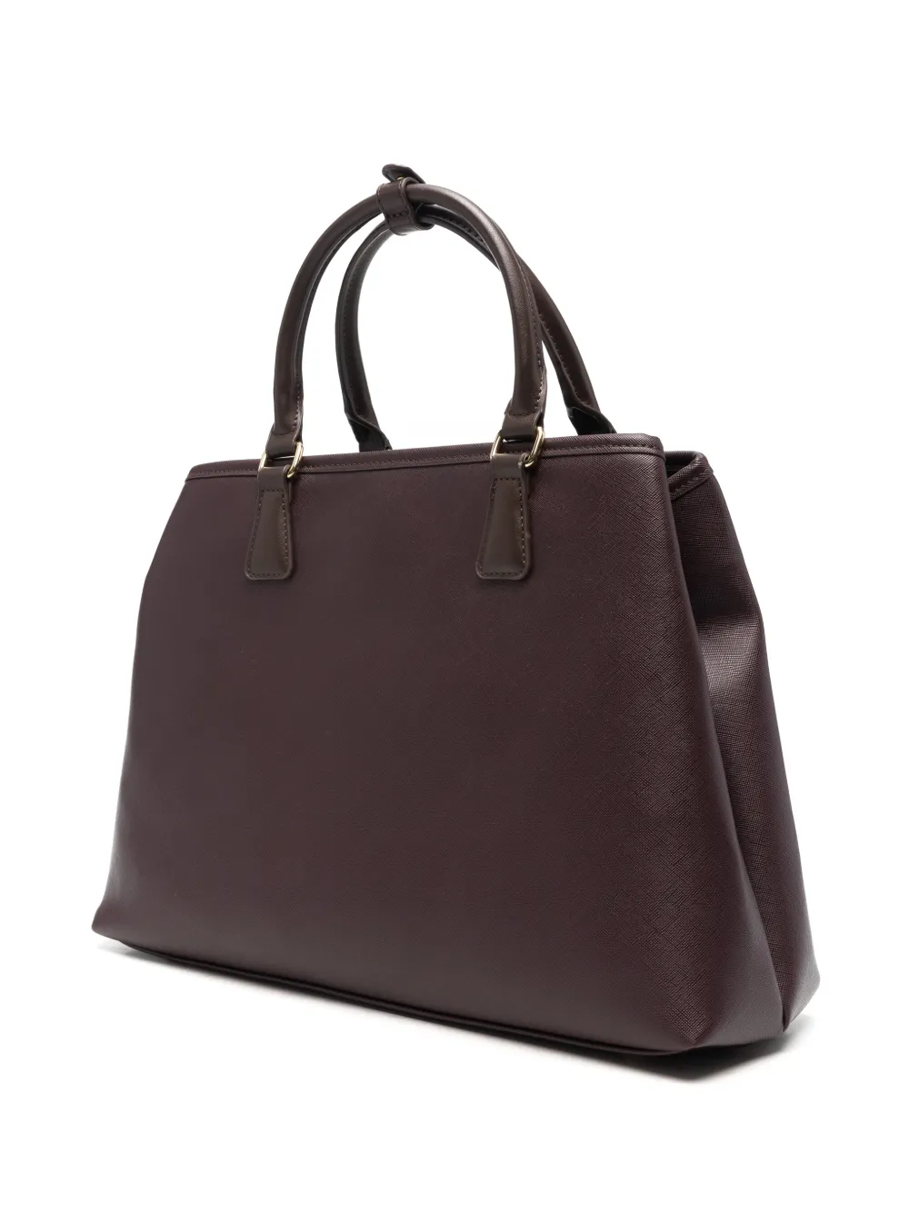 Marc Ellis Kassy M logo-plaque saffiano-effect tote bag Bruin