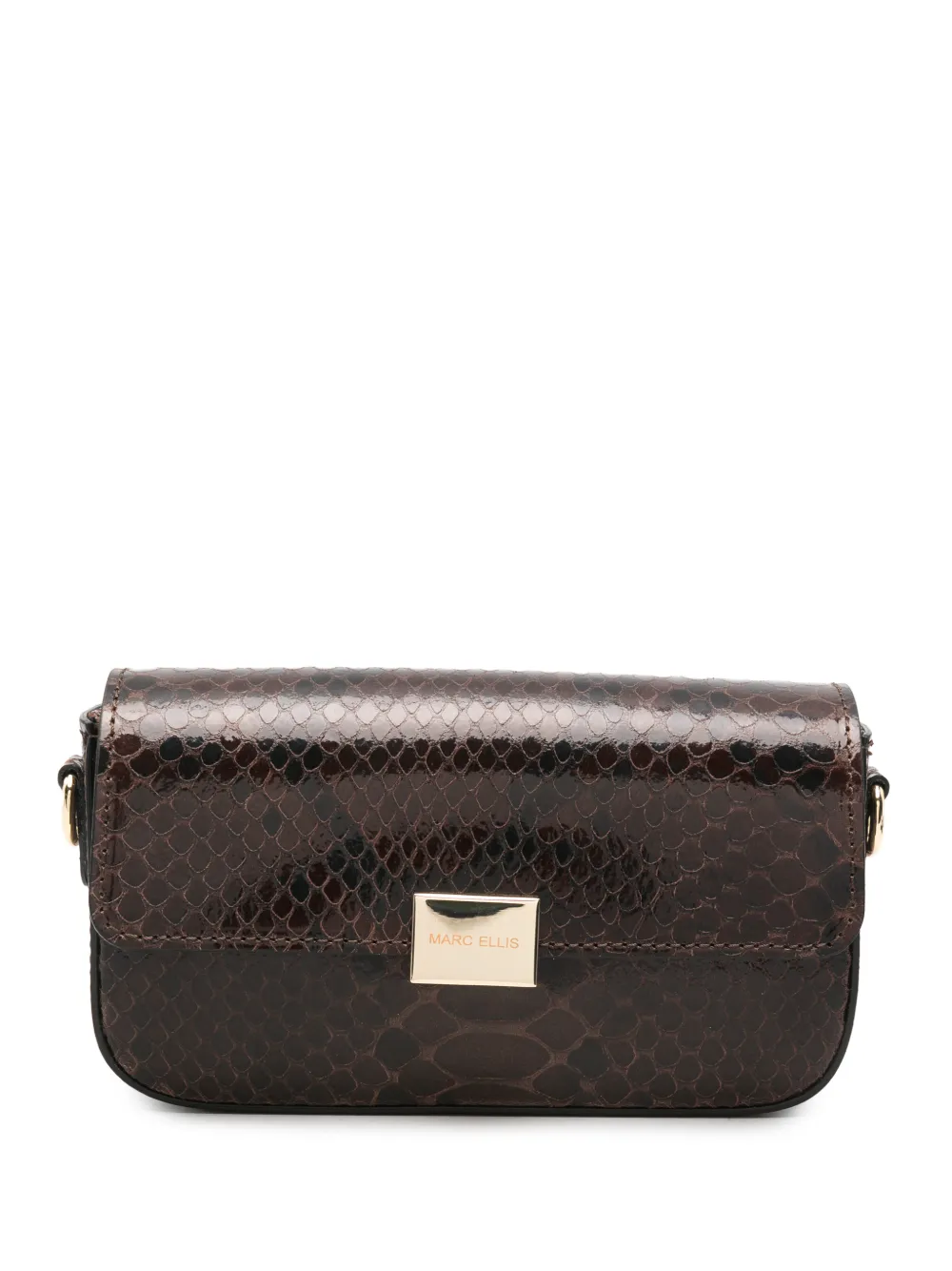 Marc Ellis Ezra snakeskin-effect mini bag - Marrone