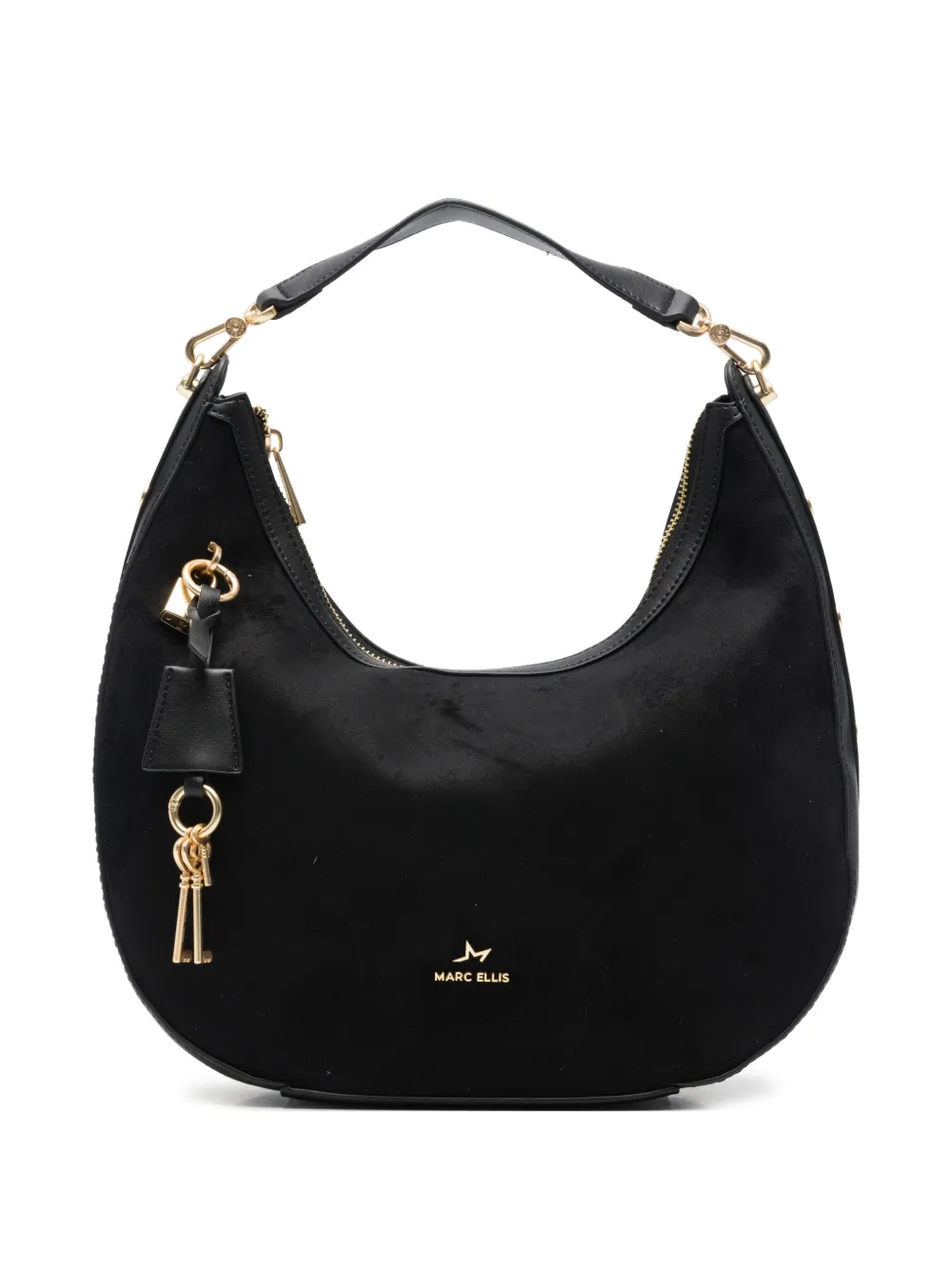 Marc Ellis Sindey stud-embellished shoulder bag - Nero