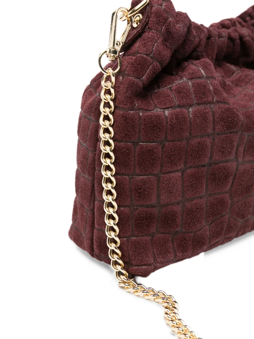 Marc Ellis Zoe croc-effect Zoe clutch bag Rood