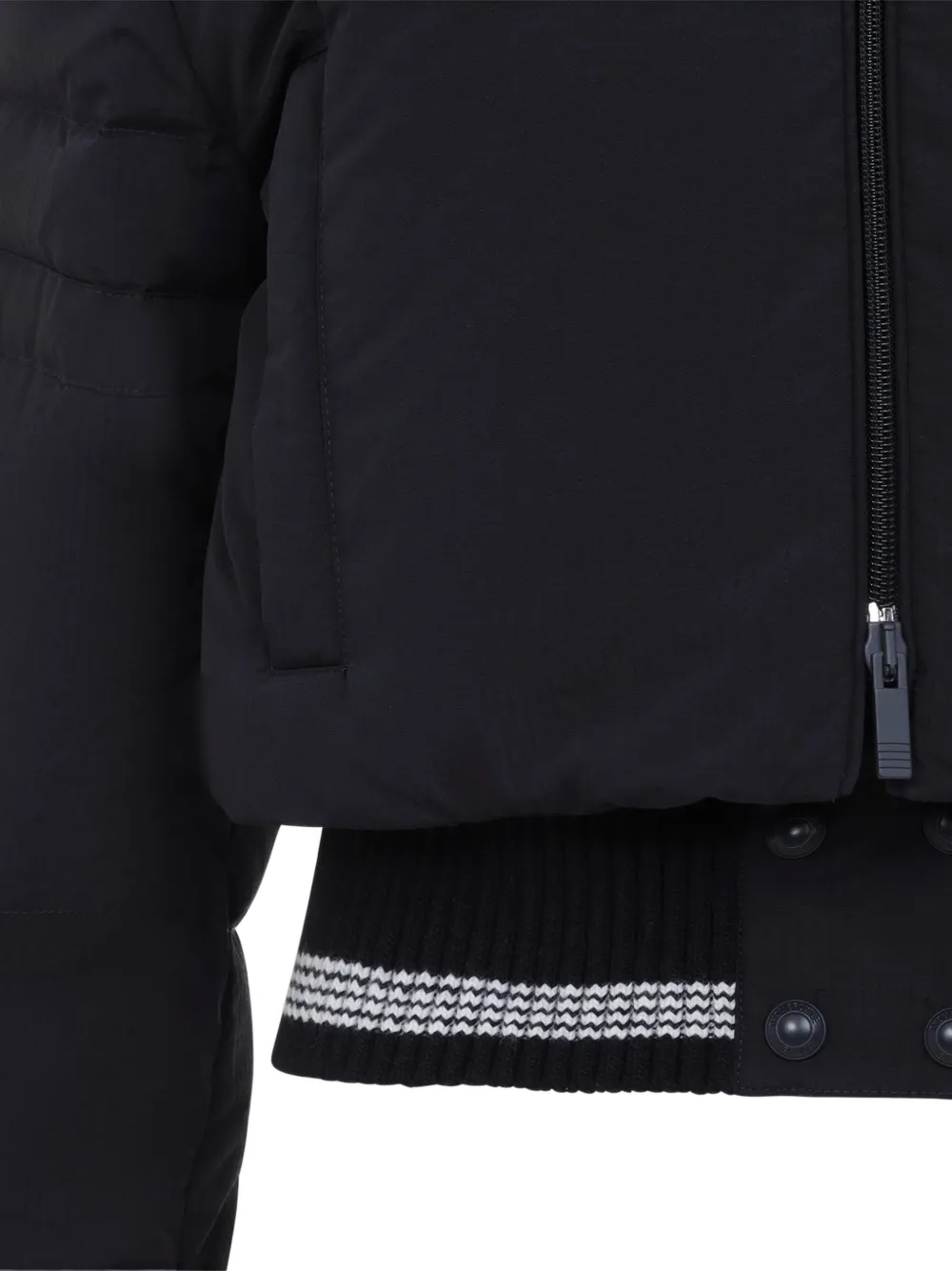 Thom Browne Gewatteerd jack Zwart