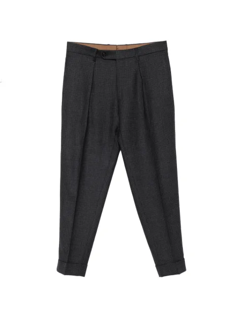Berwich Chiaia houndstooth-pattern pleated trousers