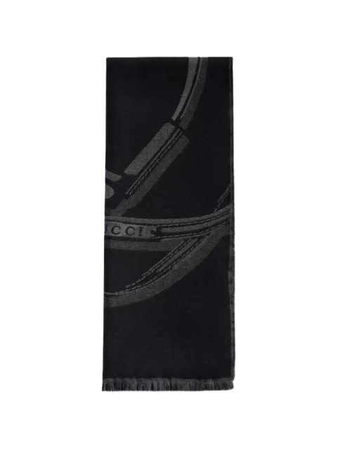 Gucci Horsebit wool silk jacquard stole