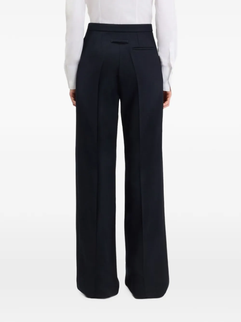 Jean Paul Gaultier pleated straight-leg trousers Blauw