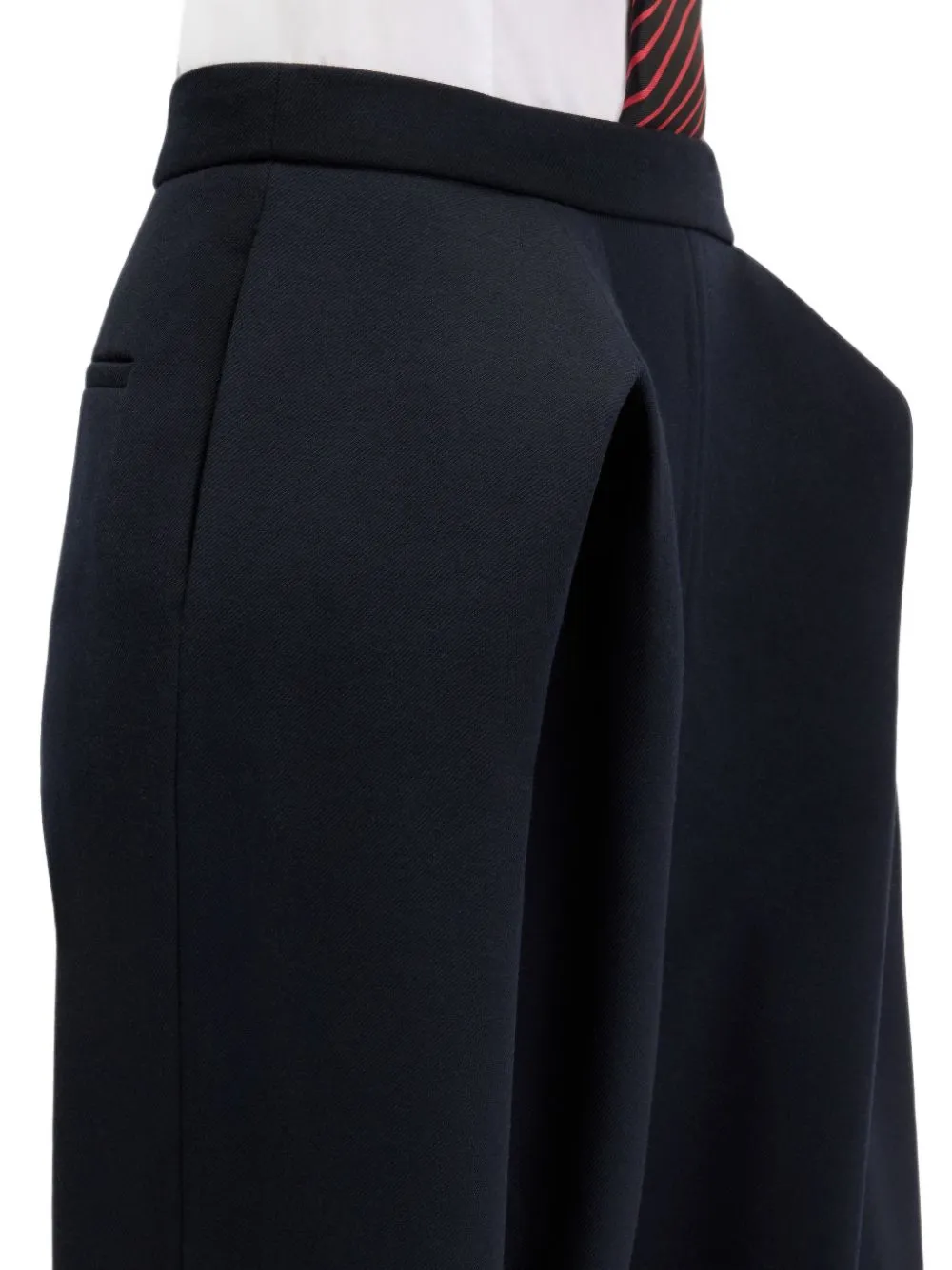 Jean Paul Gaultier pleated straight-leg trousers Blauw