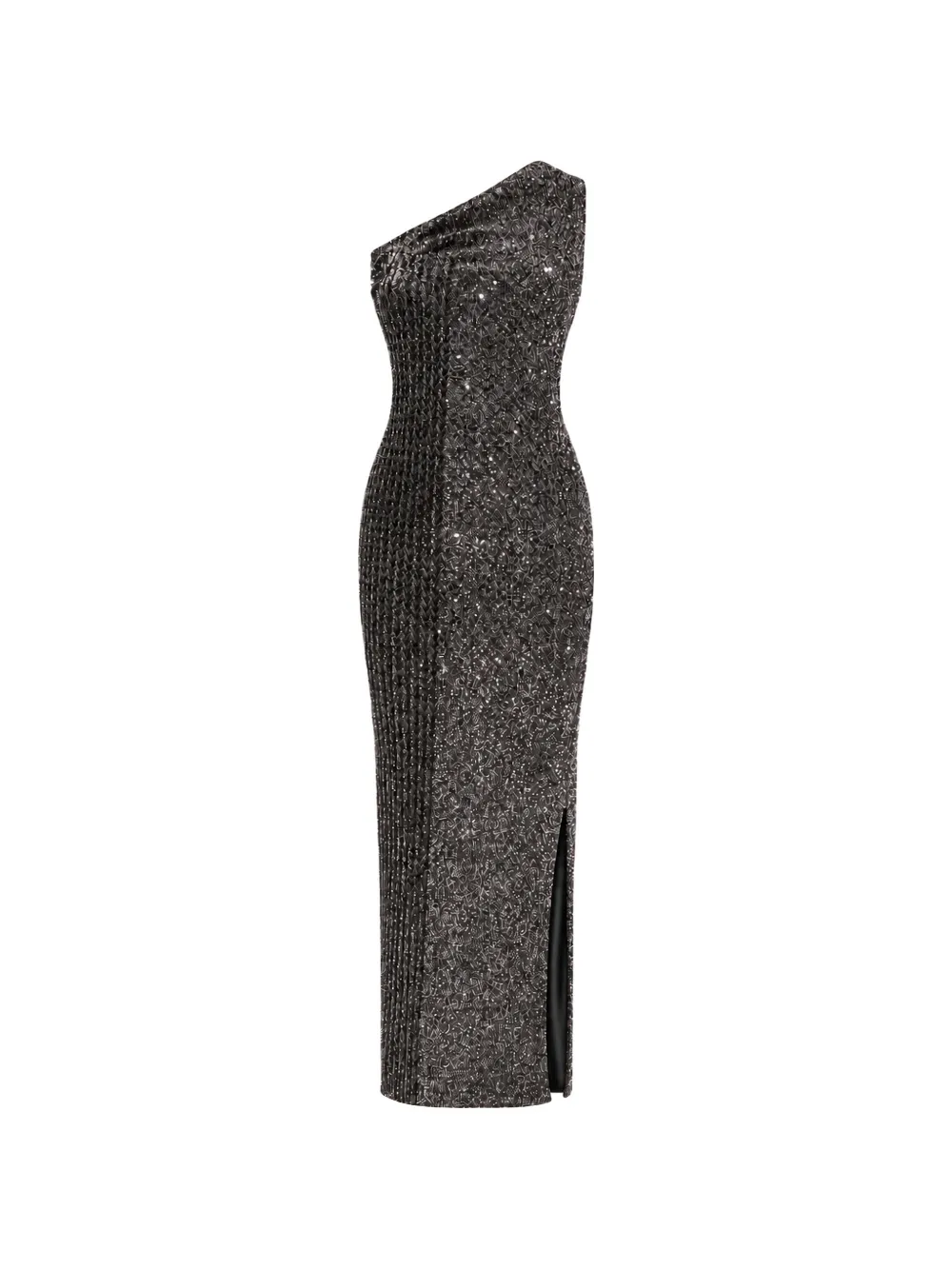 Missoni one-shoulder long dress with sequins - Nero