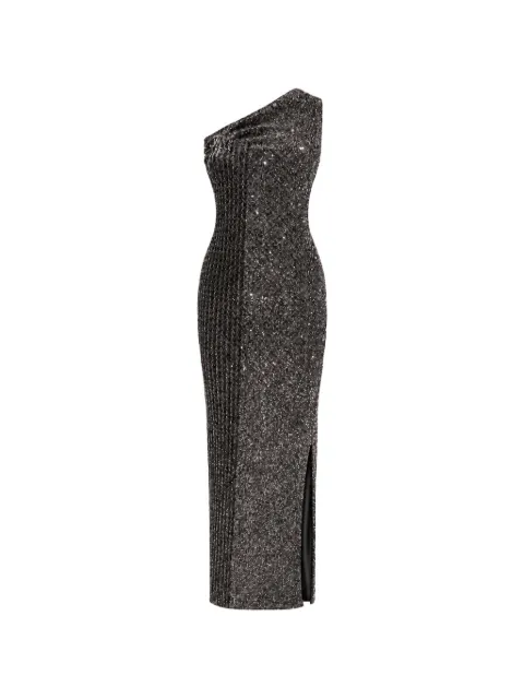 Missoni vestido largo de una sola manga con lentejuelas