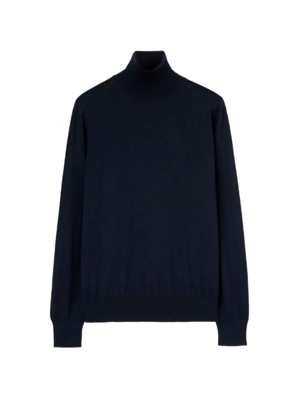 Agnona ribbed-trim turtleneck T-shirt - Bleu Agnona ribbed-trim turtleneck T-shirt - Bleu