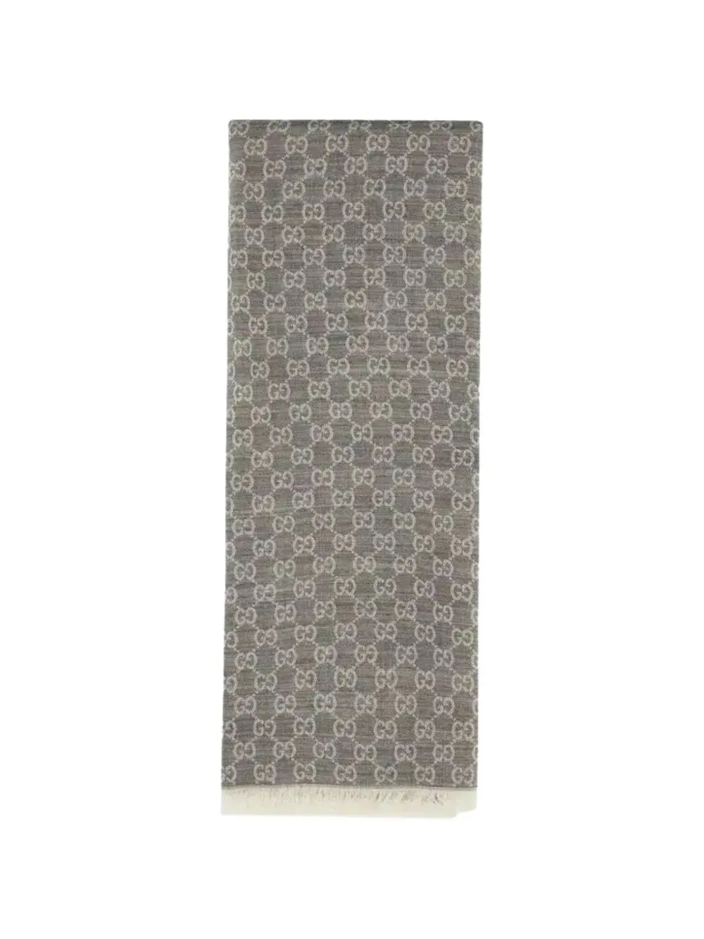 Gucci GG wool silk jacquard stole Wit