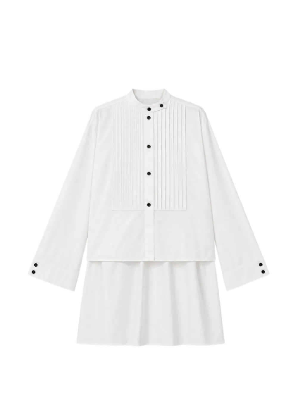 Emporio Armani cotton shirt with bib front - Bianco