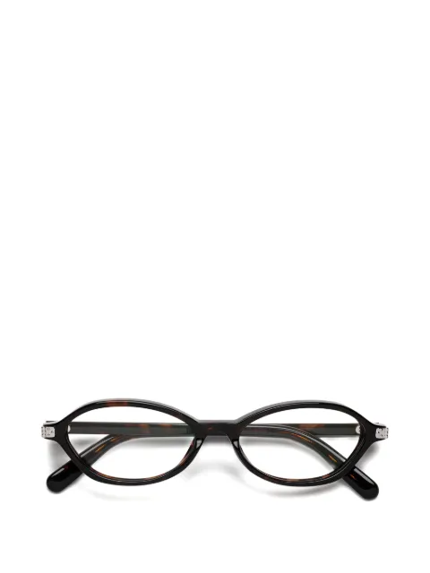 MM6 Maison Margiela tortoiseshell-effect oval-frame glasses