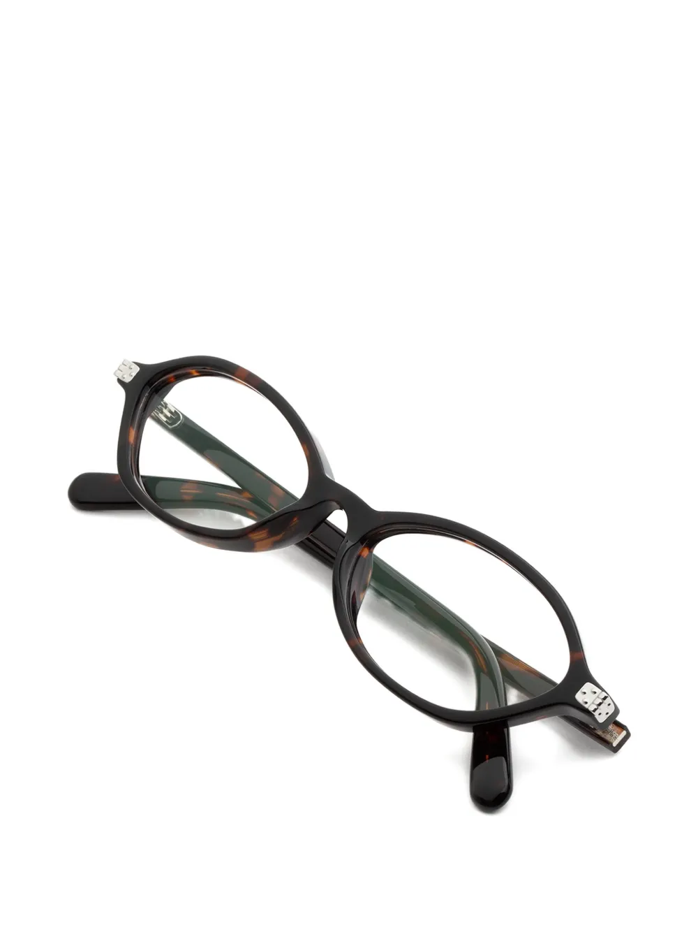 MM6 Maison Margiela tortoiseshell-effect oval-frame glasses Bruin