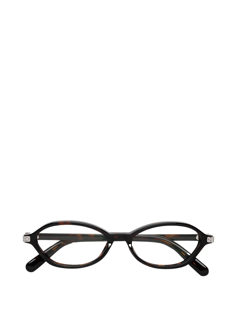 MM6 Maison Margiela tortoiseshell-effect oval-frame glasses - Marrone