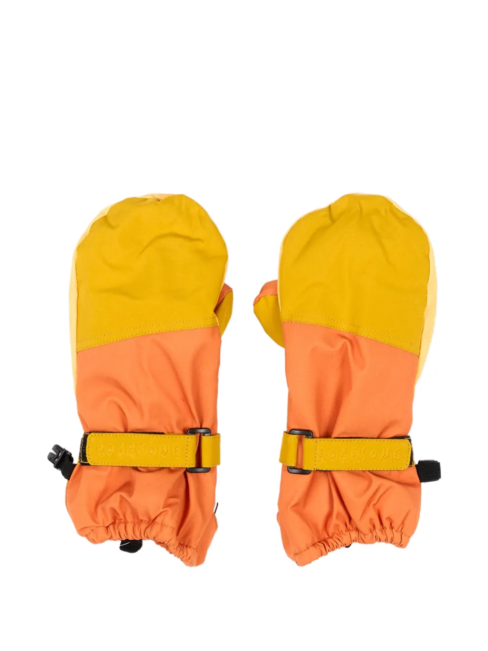 Roarsome colour-block touch-strap ski gloves - Arancione