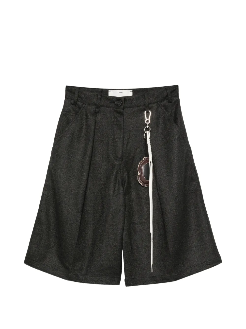 Song For The Mute pleated wide-leg shorts Grijs