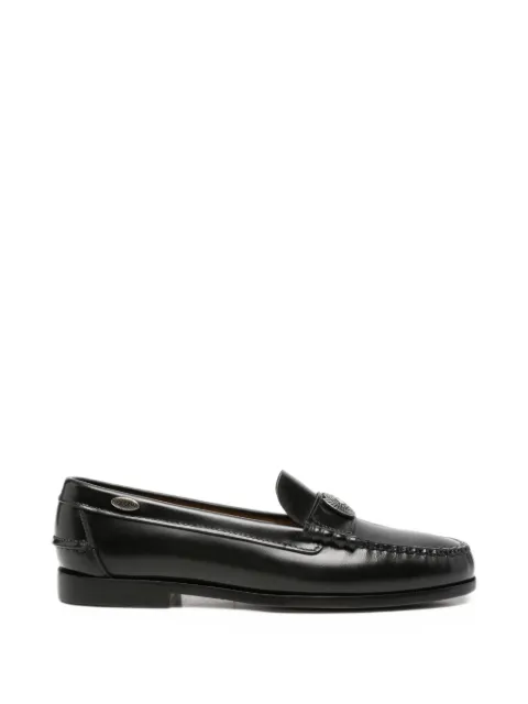 Mexicana turquoise-embellished leather loafers