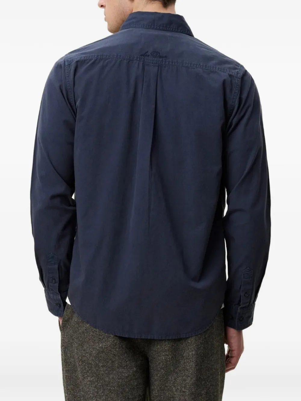 Les Deux Overhemd met borstzak en geverfd effect Blauw
