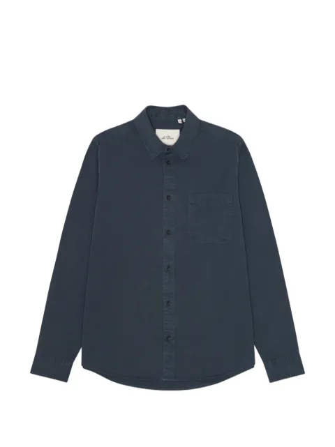 Les Deux garment-dyed chest-pocket shirt