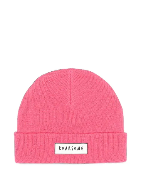 Roarsome logo-patch knitted beanie hat