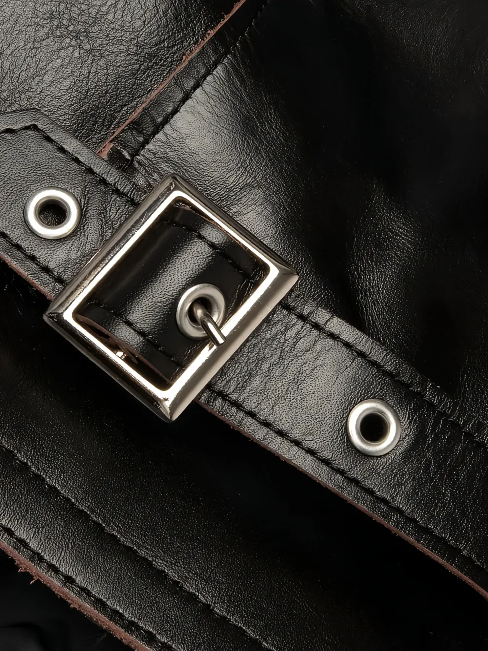 sacai zip-fastening leather jacket Zwart