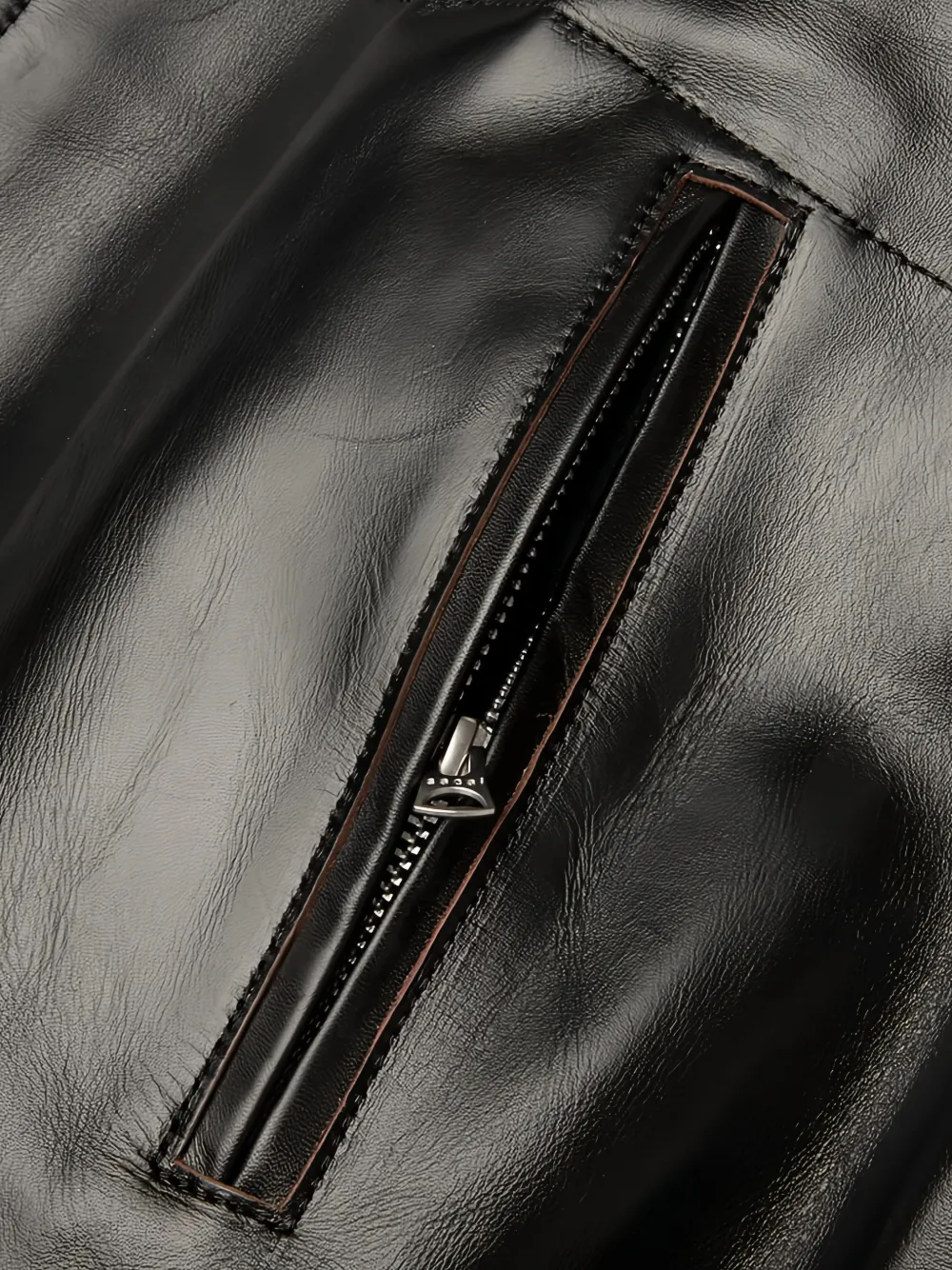 sacai zip-fastening leather jacket Zwart