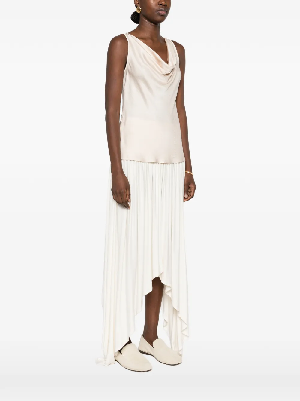 Peserico sleeveless top Beige