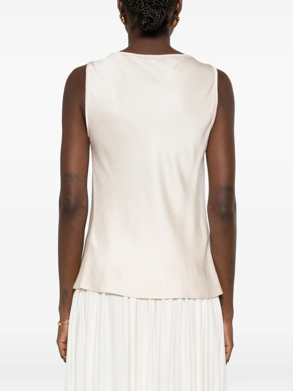 Peserico sleeveless top Beige