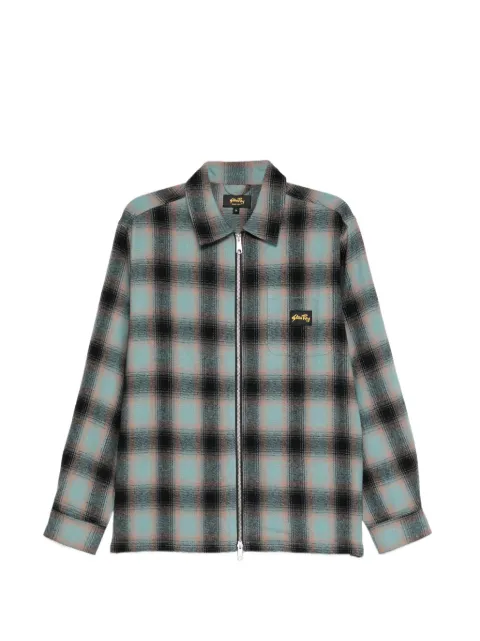 stan ray check-print zip-up shirt jacket