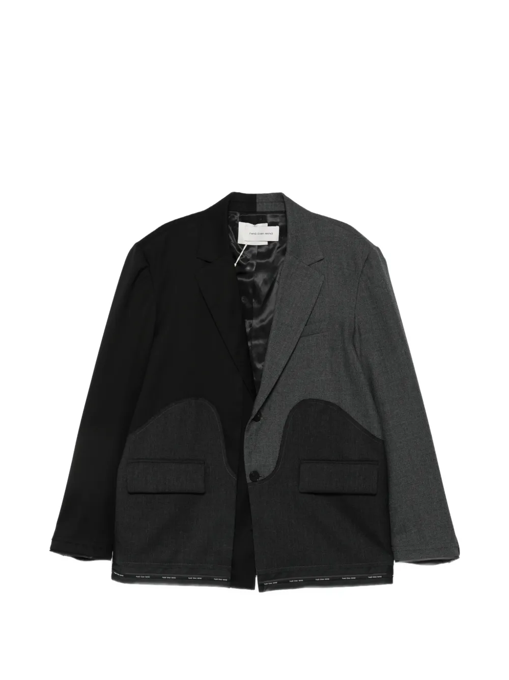 Feng Chen Wang panelled double-breasted blazer - Noir Feng Chen Wang panelled double-breasted blazer - Noir
