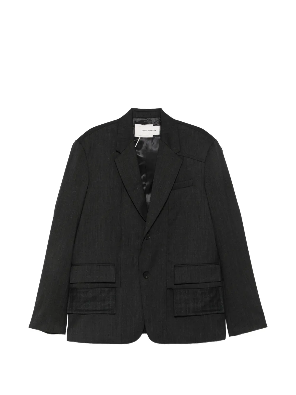 Feng Chen Wang layered flap-pocket blazer - Gris Feng Chen Wang layered flap-pocket blazer - Gris