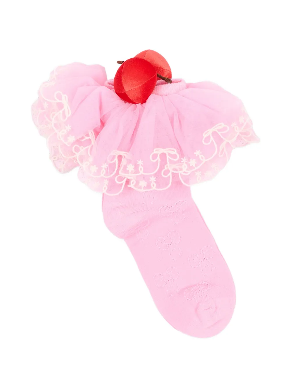 Poco Blush Lucky Cherry ruffled socks - Rosa