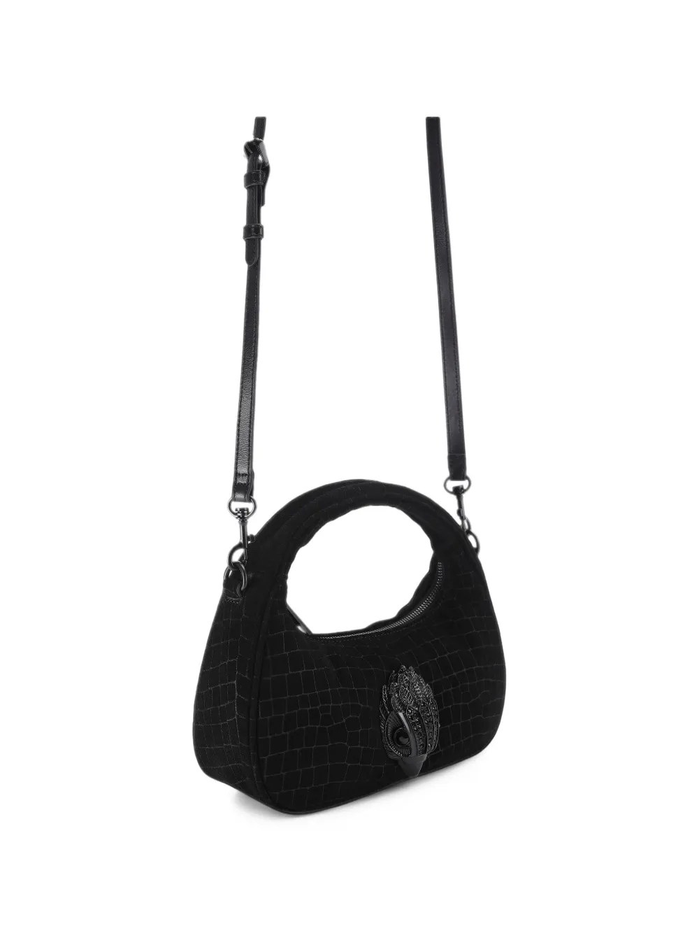 Kurt Geiger London small Oxford Drench Crescent bag Zwart