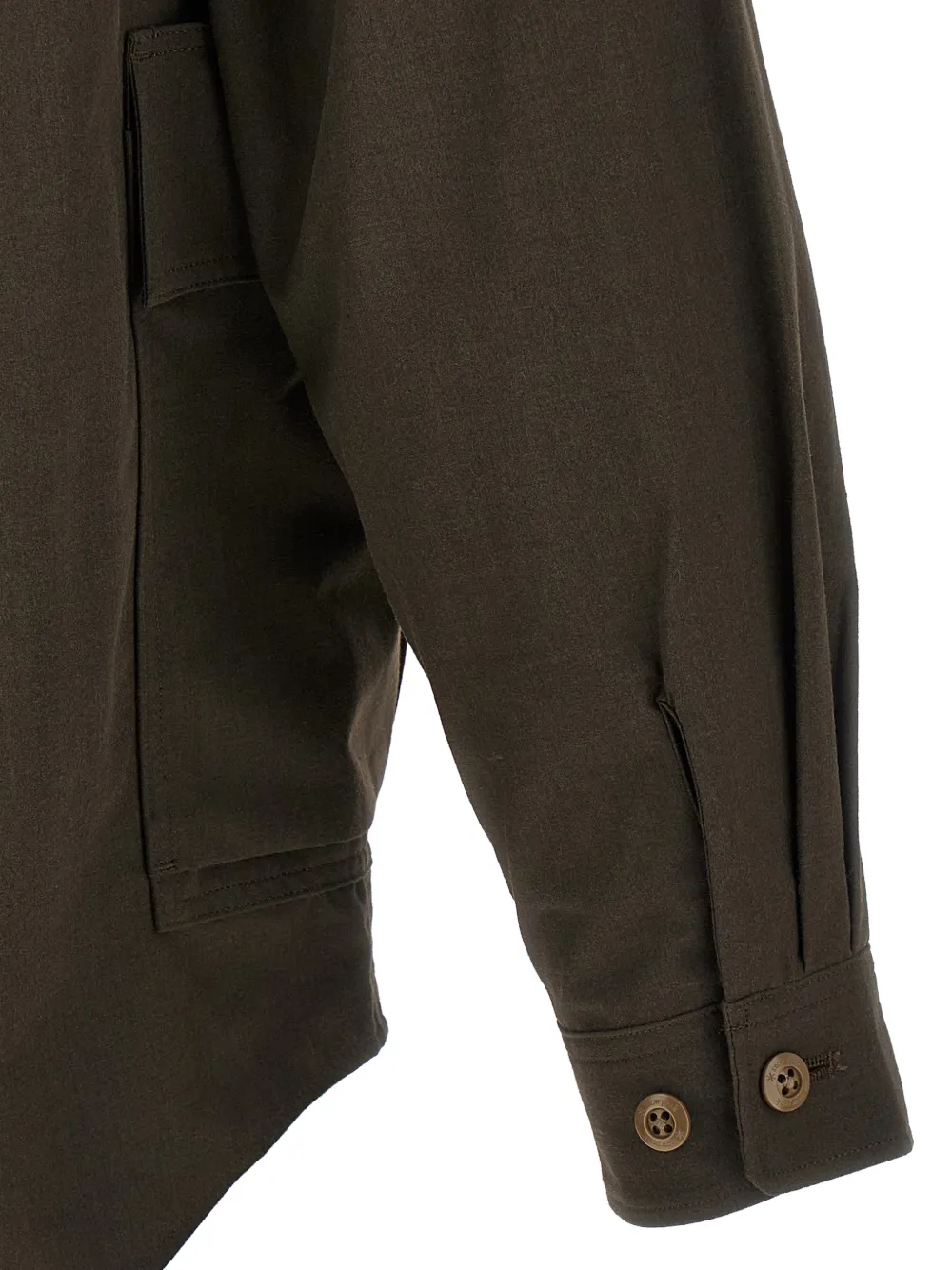 Snow Peak Takibi shirtjack met zakdetail Bruin