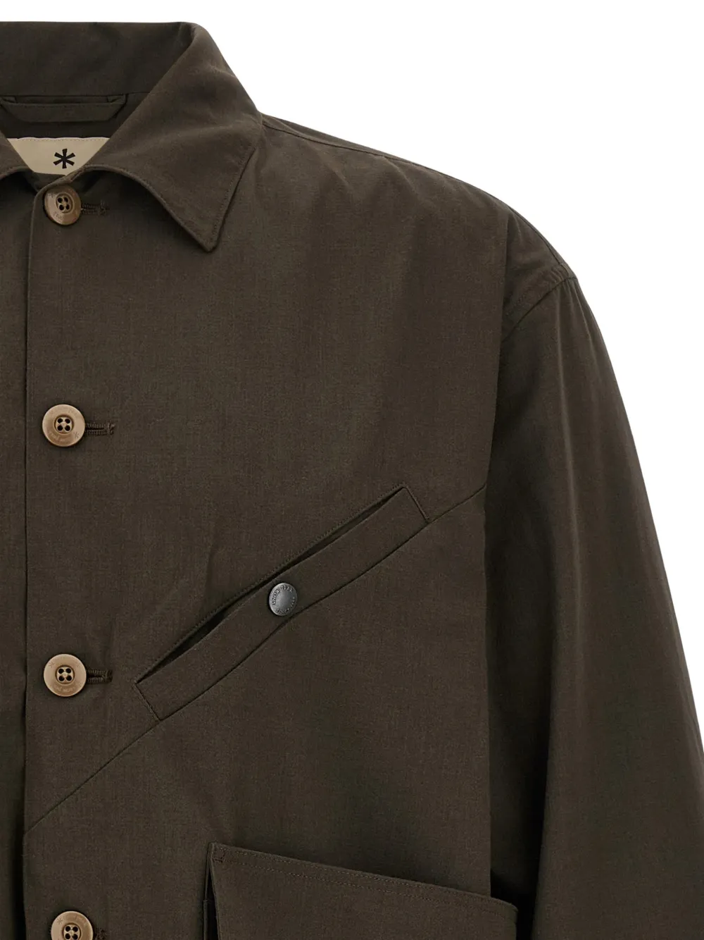 Snow Peak Takibi shirtjack met zakdetail Bruin