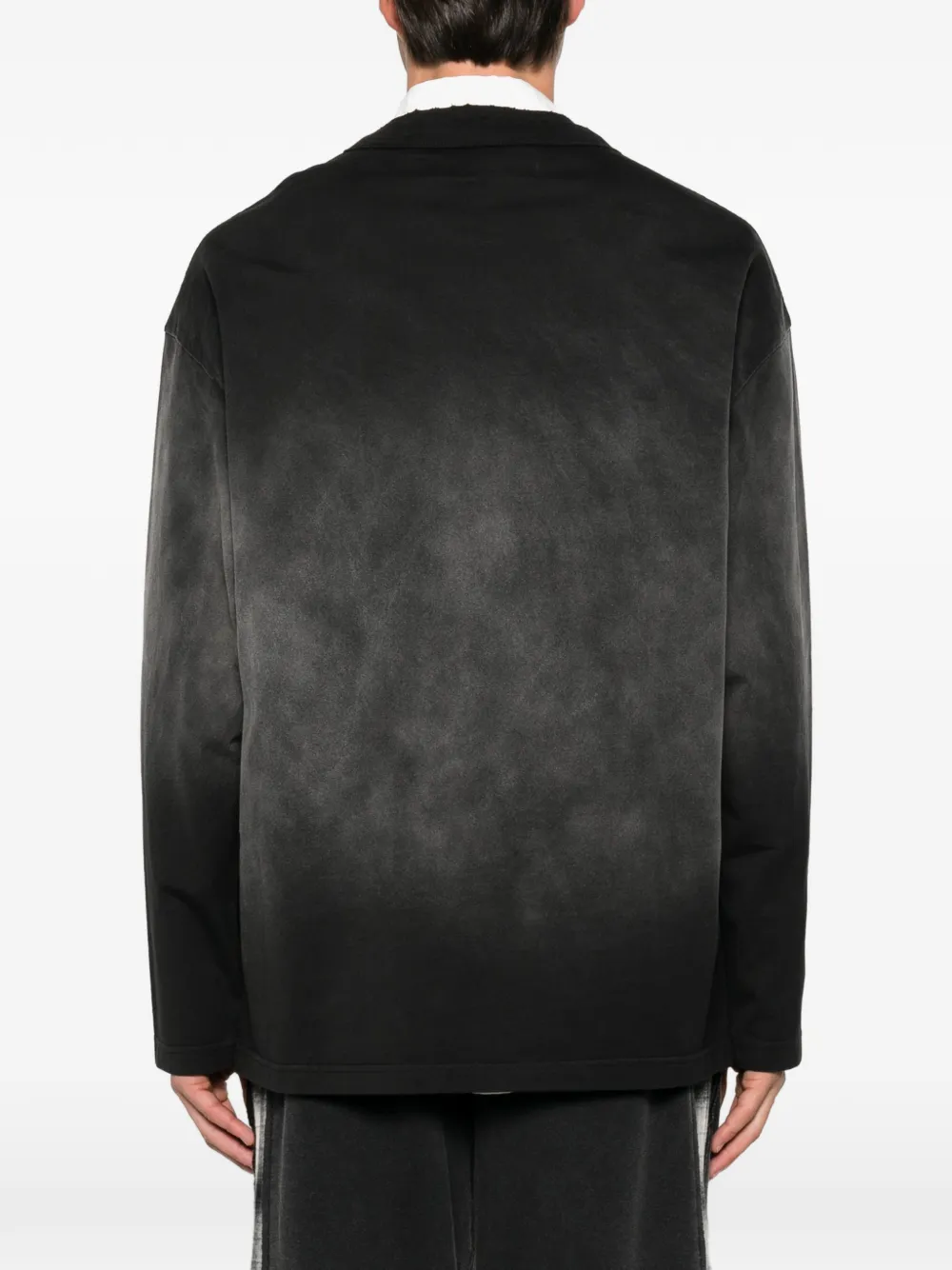 Feng Chen Wang ombré long-sleeve T-shirt Zwart