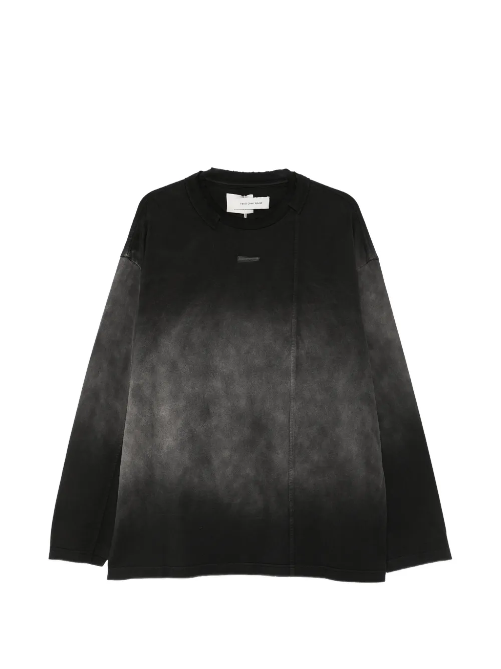 Feng Chen Wang ombré long-sleeve T-shirt Zwart